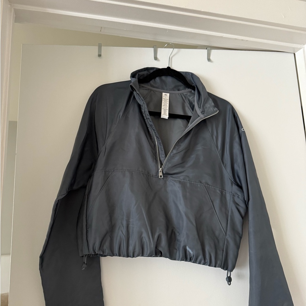 Alo Gray Half-Zip Jacket